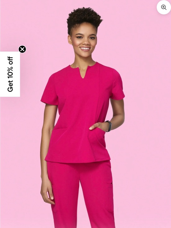 Mandala Other - Mandala Hot Pink Scrub Set - Solid Two-Piece